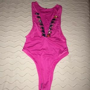 High Leg One Piece with Detail